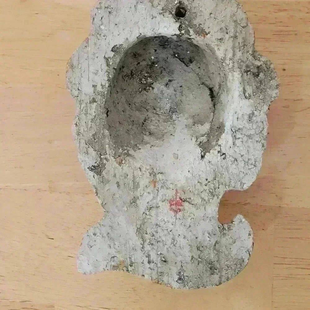 Angel Stone Carved Face Hanging Wall Plaque Antique Finish Sculpture Unpainted - Picture 7 of 8